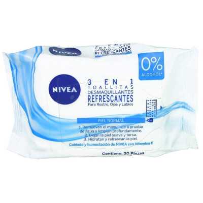 Nivea Toallita desmaquillante 3 en 1 refrescante x20