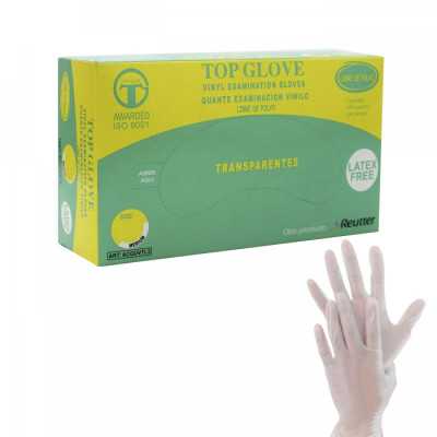Guante Vinyl libre polvo talla S x100 (Top Glove)
