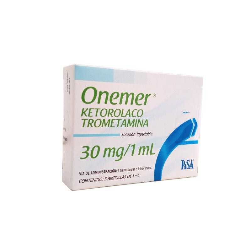Onemer Solución Inyectable 30mg/1ml x3amp (Cenabast)