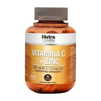 Vitamina C + Zinc masticable x90cap (Nutrapharm)