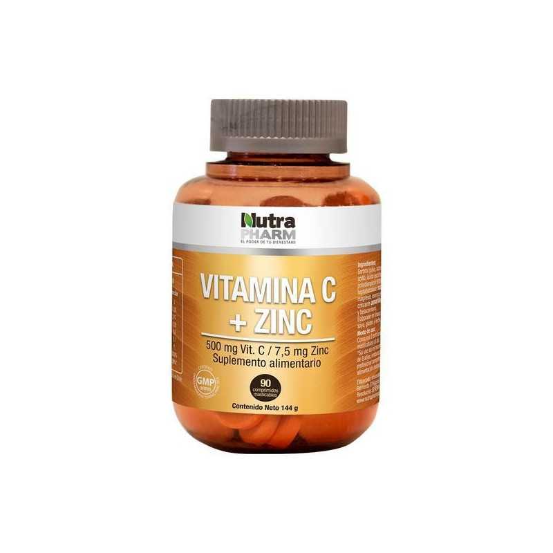 Vitamina C + Zinc masticable x90cap (Nutrapharm)