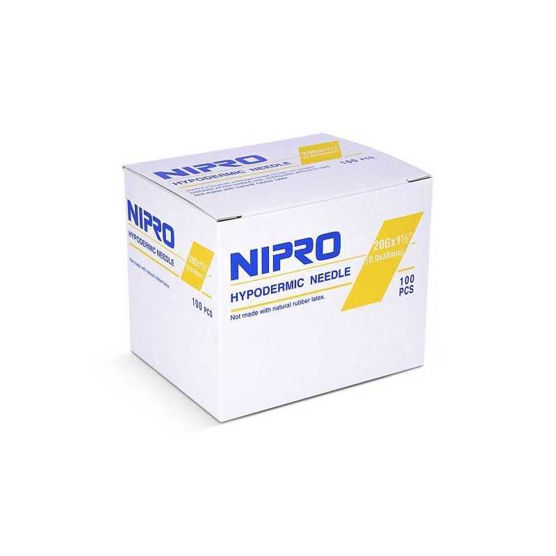 Aguja Hipodermica 20gx1 1/2" x100 (Nipro)