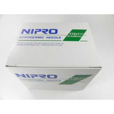 Aguja Hipodermica 21gx1 1/2" x100 (Nipro)