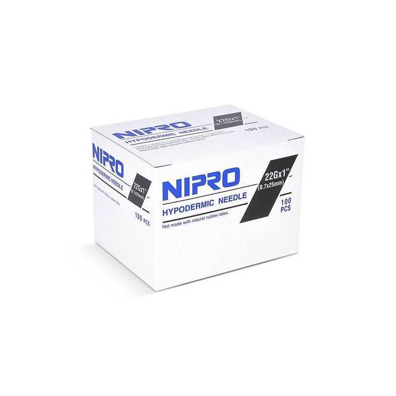 Aguja Hipodermica 22gx1" x100 (Nipro)