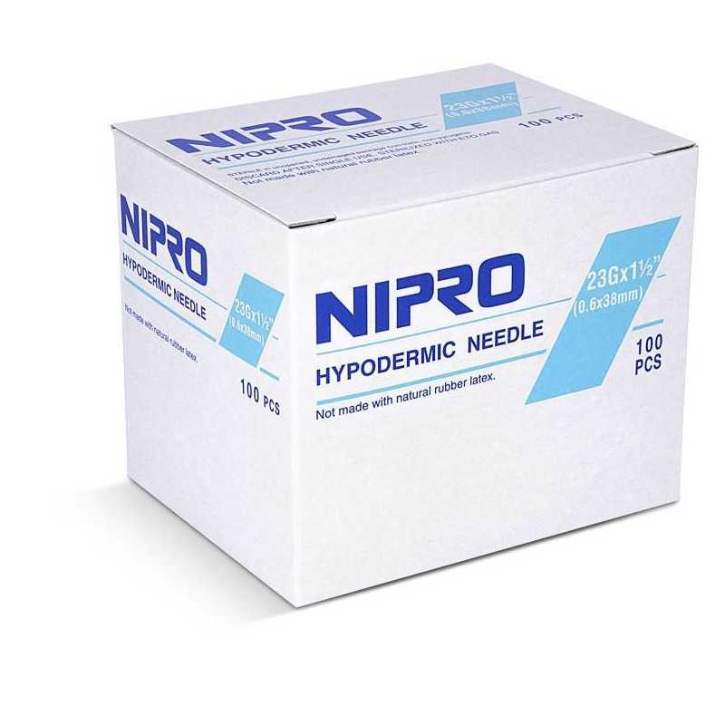 Aguja Hipodermica 23gx1 1/2" x100 (Nipro)