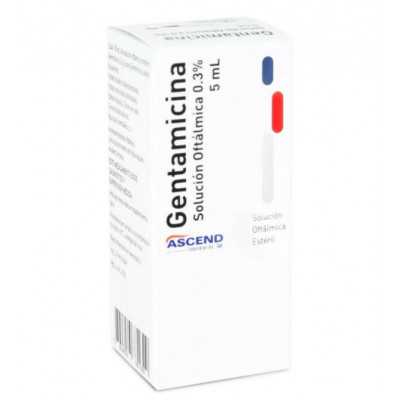 Gentamicina 0.3% solucion oftalmica x5ml (Ascend)