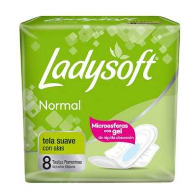 Ladysoft Toalla normal tela suave con alas x8