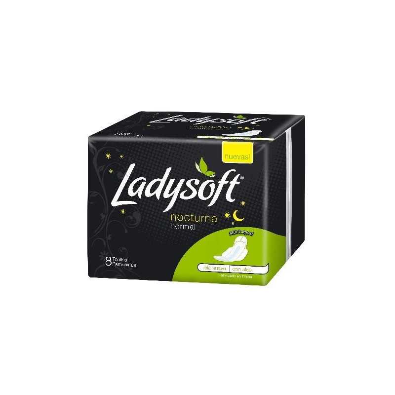 Ladysoft Toalla normal nocturna suave con alas x8
