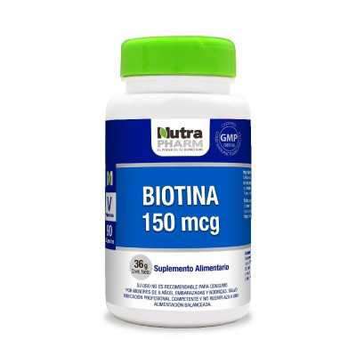 Biotina 150 mcg x90cap (Nutrapharm)