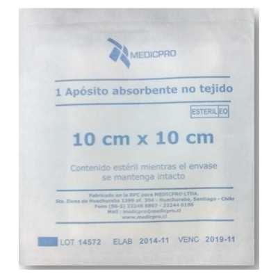 Aposito Gasa no tejida + algodon esteril 10x10cm (Medicpro)