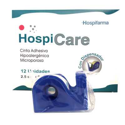 Tela Microporosa blanca con dispensador 2,5cmx9,1 mts.