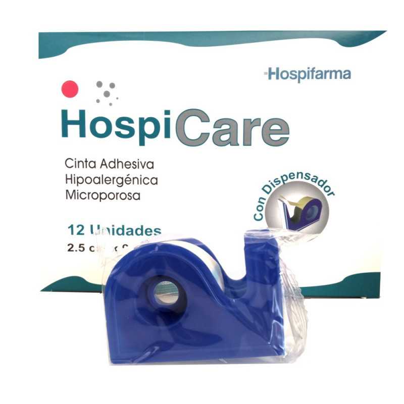 Tela Microporosa blanca con dispensador 2,5cmx9,1 mts.