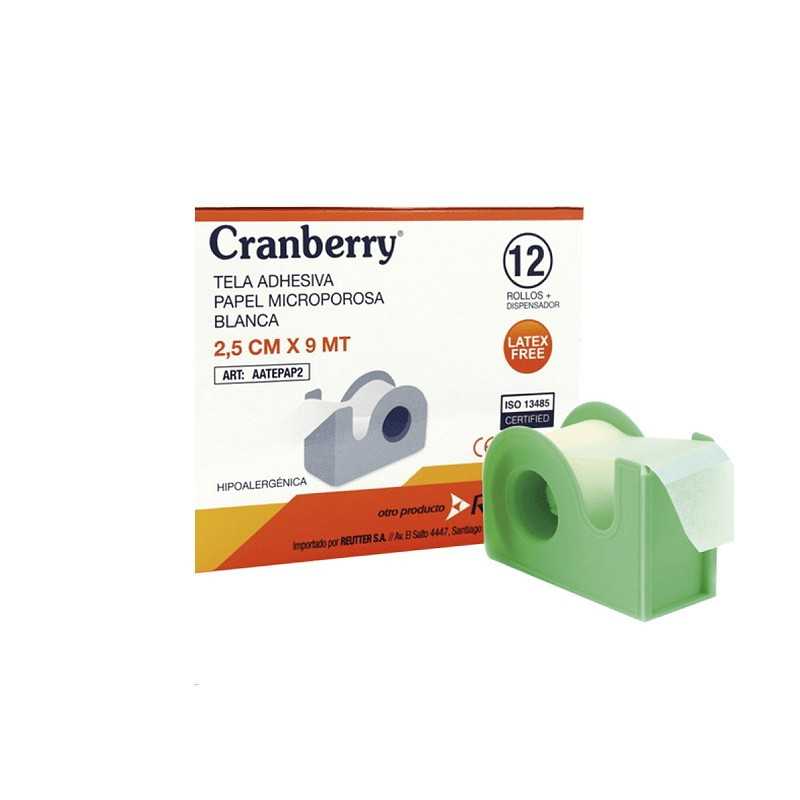 Tela Microporosa blanca con dispensador 2,5cmx9,1 mts.