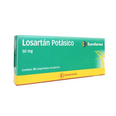 Losartan Potasico 50 mg x30com. (Eurofarma)