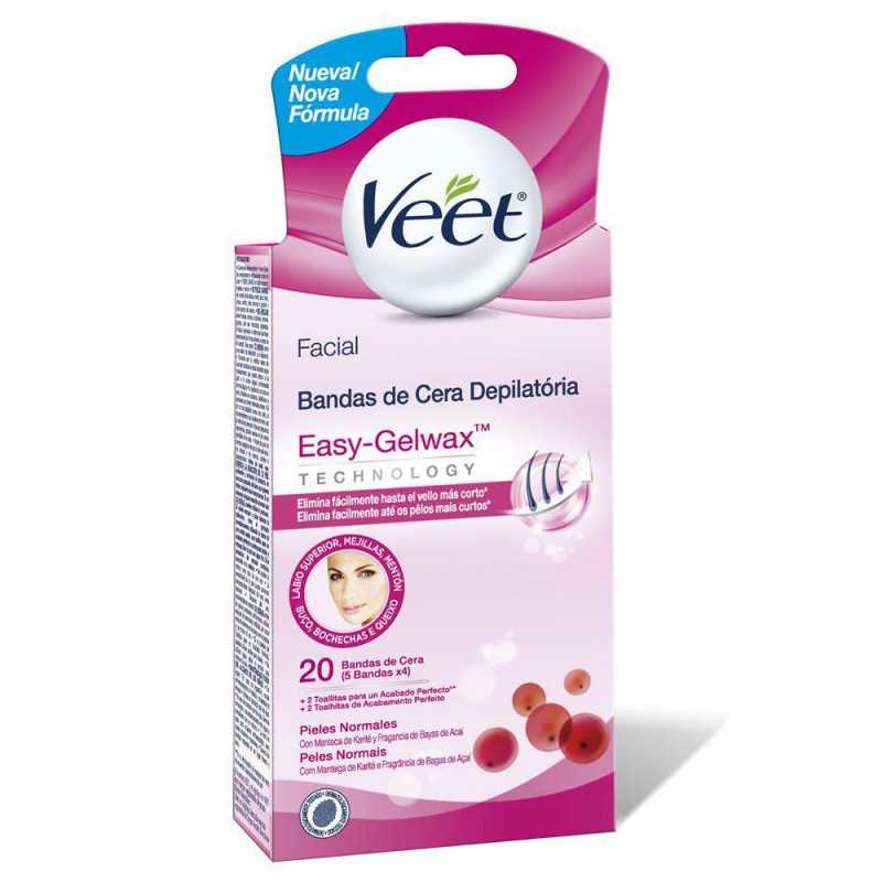 Veet Banda depilatoria facial piel normal x20