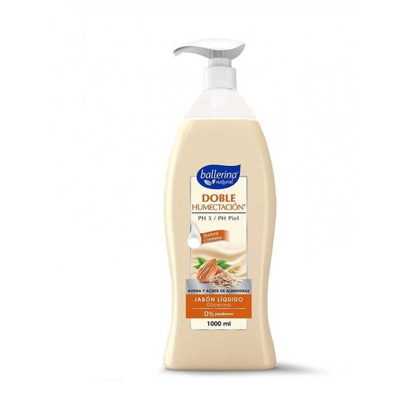 Ballerina Doble Humectación Jabon avena almendra 1000cc