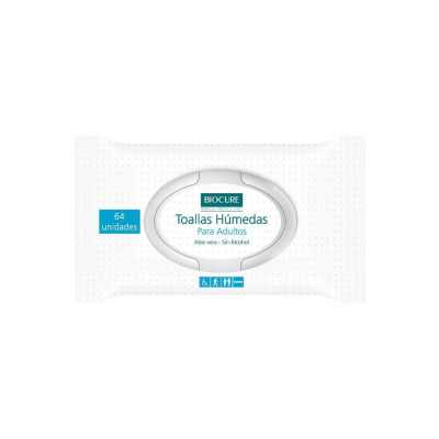 Biocure Toalla humeda para adulto x64