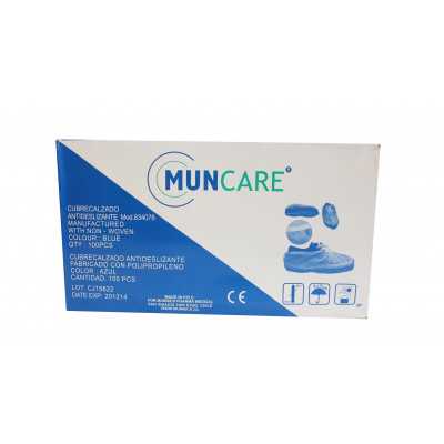 Cubre Calzado Tela SMS Con Antideslizante Azul x100 (Muncare)