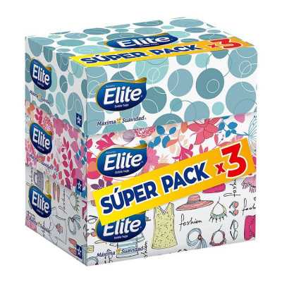 Elite Pañuelos doble hoja x90 3x2