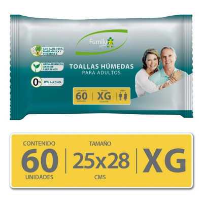 Toallas Humedas para adulto x60 (Family Set)
