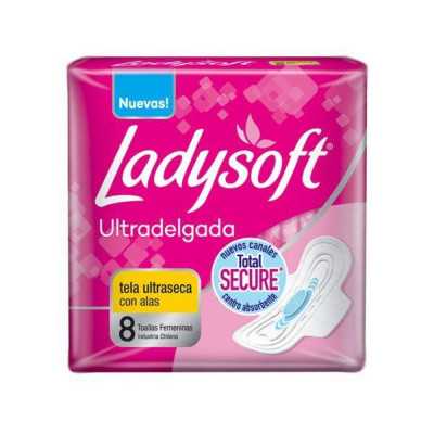 Ladysoft Ultradelgada seca con alas x8