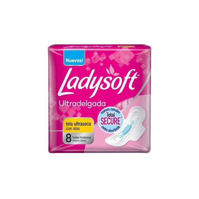 Ladysoft Ultradelgada seca con alas x8
