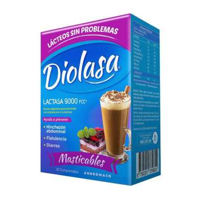 Diolasa Masticable vainilla 9000fcc x30com.