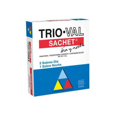 Trio-val Dia y noche limonada caliente x 3 sobres. (Vence