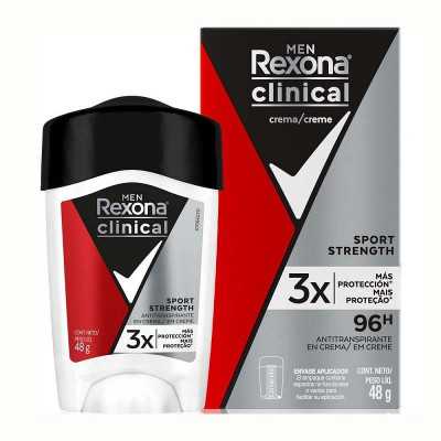 Rexona Clinical Men Sport Strength antitranspirante crema 48g