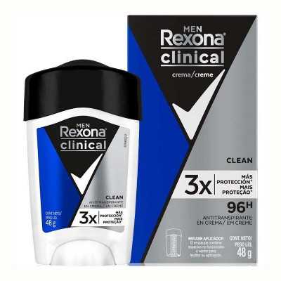 Rexona Clinical Men Clean antitranspirante crema 48g