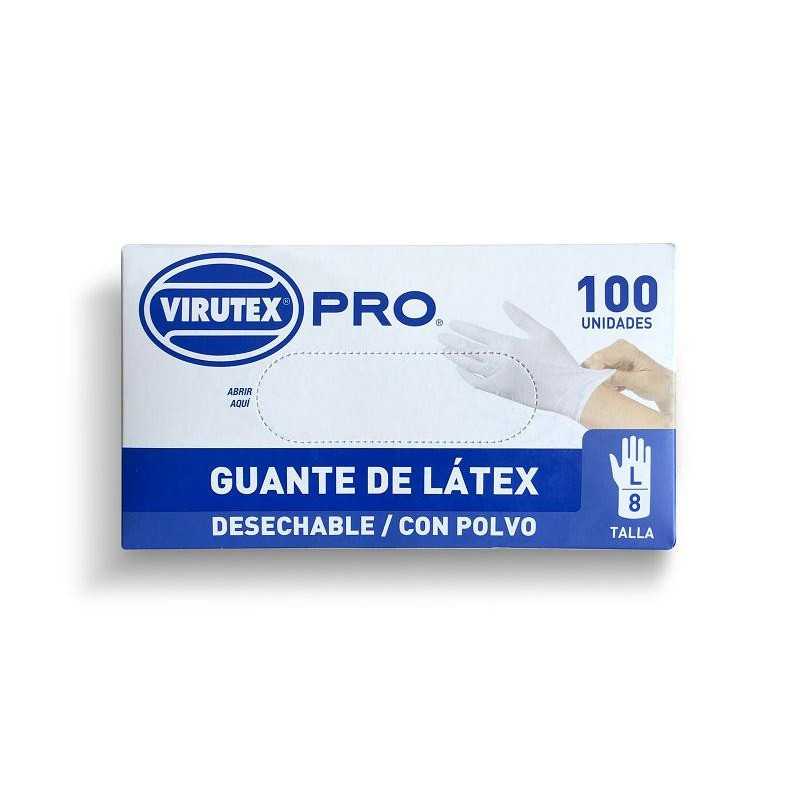 Guante Latex virutex t.l x100