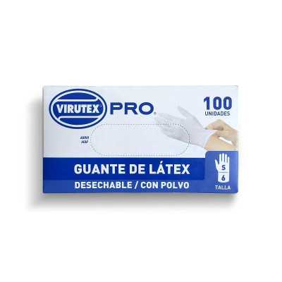 Guante Latex virutex t.s x100