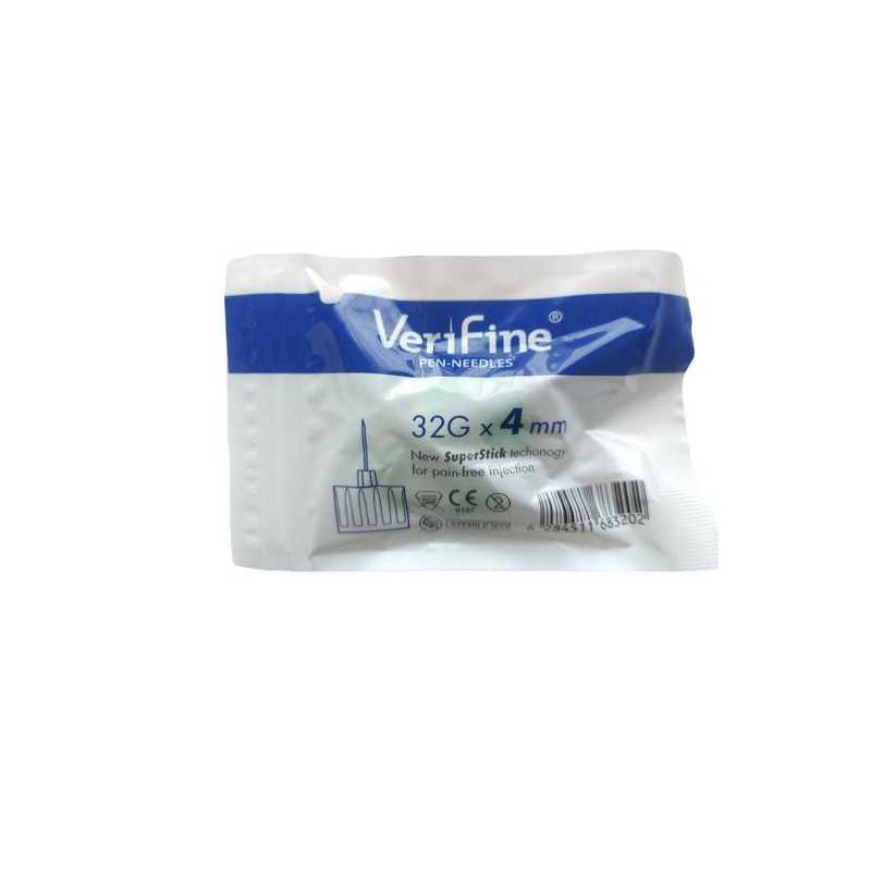 Aguja Insulina 32gx4mm x5ud (Verifine)