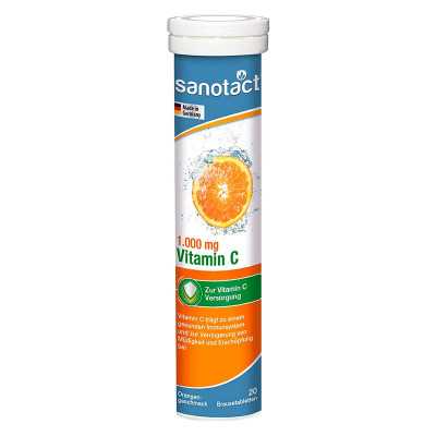 Vitamina C efervescente naranja 1000mg x20com (Sanotact)