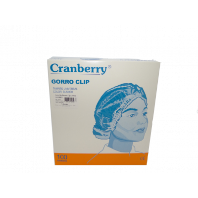 Gorro Clip blanco cranberry x100