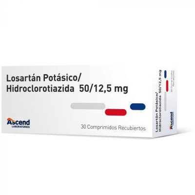 Losartan Hidroclorotiazida 50/12,5mg x30com (Ascend)