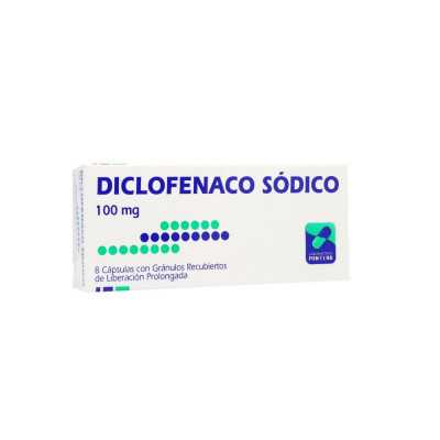 Diclofenaco Retard 100mg x8cap (Mintlab)