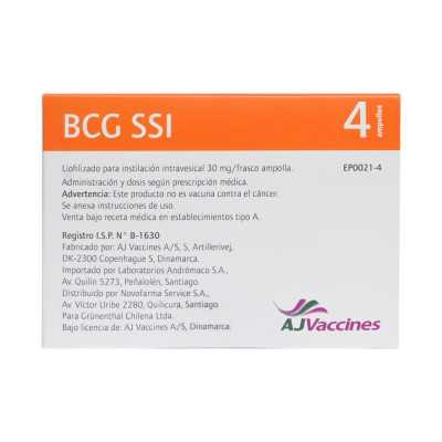 Mycobacterium Bovis bcg x4 intravesical