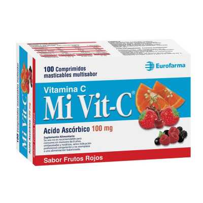 Mi Vit C frutos rojos 100mg x100com.mas.