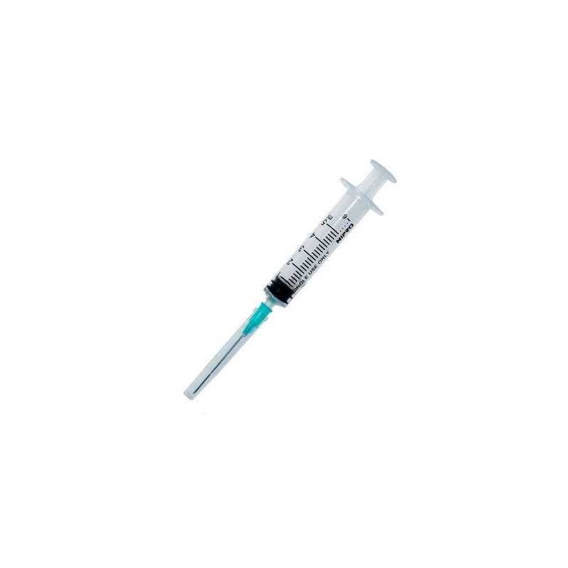 Jeringa 5ml luer lock aguja 21gx1½ (Nipro)