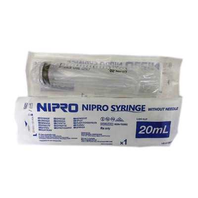 Jeringa 20ml luer lock sin aguja (Nipro)