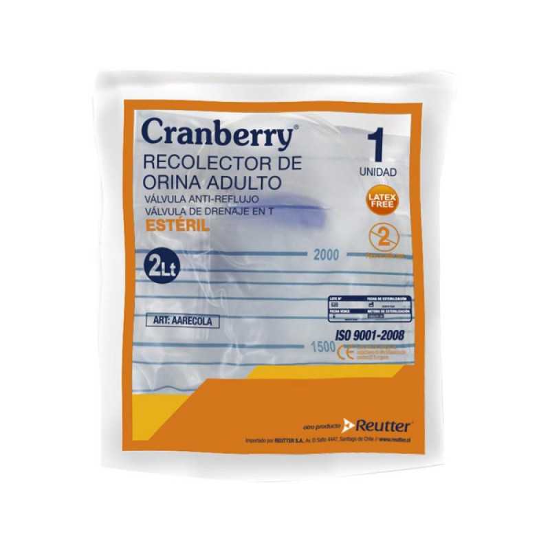 Recolector Orina adulto 2 litros bolsa x 10 (Cranberry)