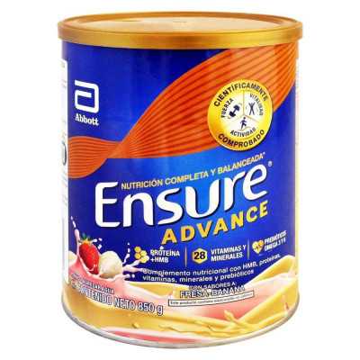 Ensure Advance frutilla platano 850g