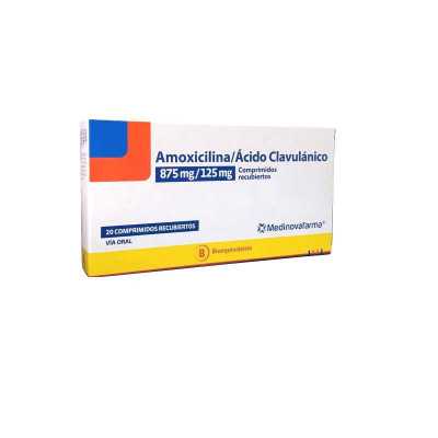 Amoxicilina Acido Clavulanico 875/125mg x20com. Medinova