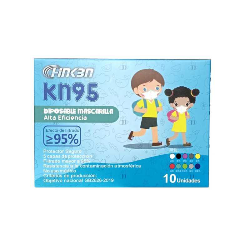 Mascarilla KN95 Infantil Colores Caja x 10