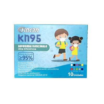 Mascarilla KN95 Infantil Colores Caja x 10