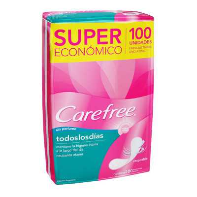 Carefree Protector diario sin perfume x100