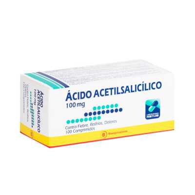 Acido Acetilsalicilico 100mg x100com. (Mintlab)