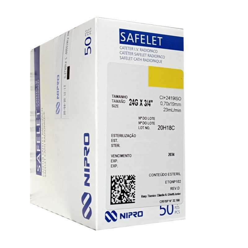 Cateter I.V. Con teflon 24gx3/4" x50 (Nipro)