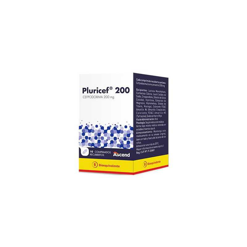 Pluricef 200mg x10com
